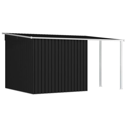 Capanno da Giardino con Tetto Antracite 346x236x181 cm Acciaio