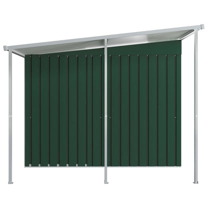 Capanno da Giardino con Tetto Verde 346x236x181 cm in Acciaio