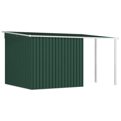 Capanno da Giardino con Tetto Verde 346x236x181 cm in Acciaio