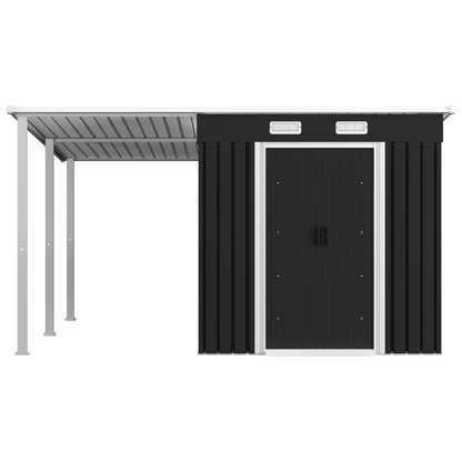 Capanno da Giardino con Tetto Antracite 336x270x181 cm Acciaio