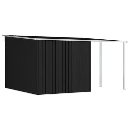 Capanno da Giardino con Tetto Antracite 336x270x181 cm Acciaio