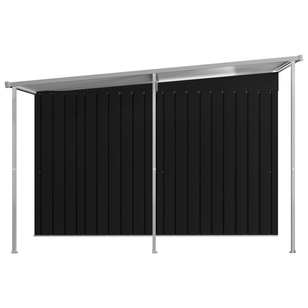 Capanno da Giardino con Tetto Antracite 336x270x181 cm Acciaio