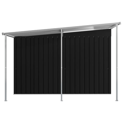 Capanno da Giardino con Tetto Antracite 336x270x181 cm Acciaio