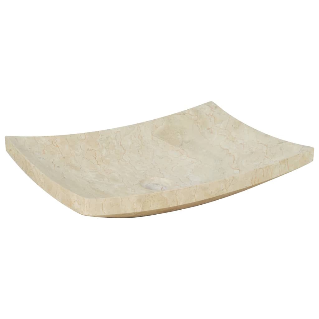 Lavandino 50x35x12 cm in Marmo Crema