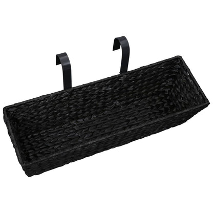 Fioriere 2 pz in Giacinto Intrecciato Nero
