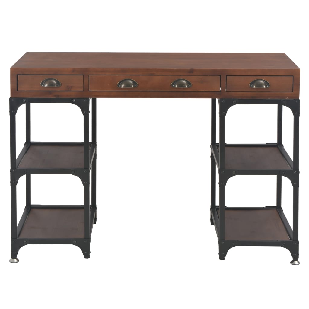 Scrivania con 3 Cassetti 110x50x78 cm Legno Massello di Abete