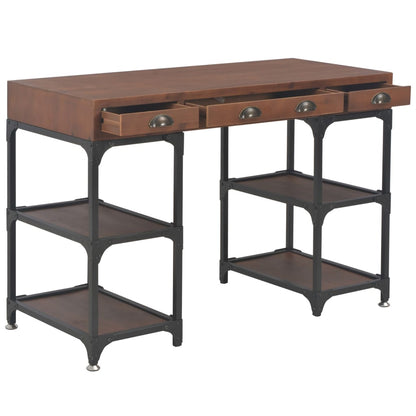 Scrivania con 3 Cassetti 110x50x78 cm Legno Massello di Abete