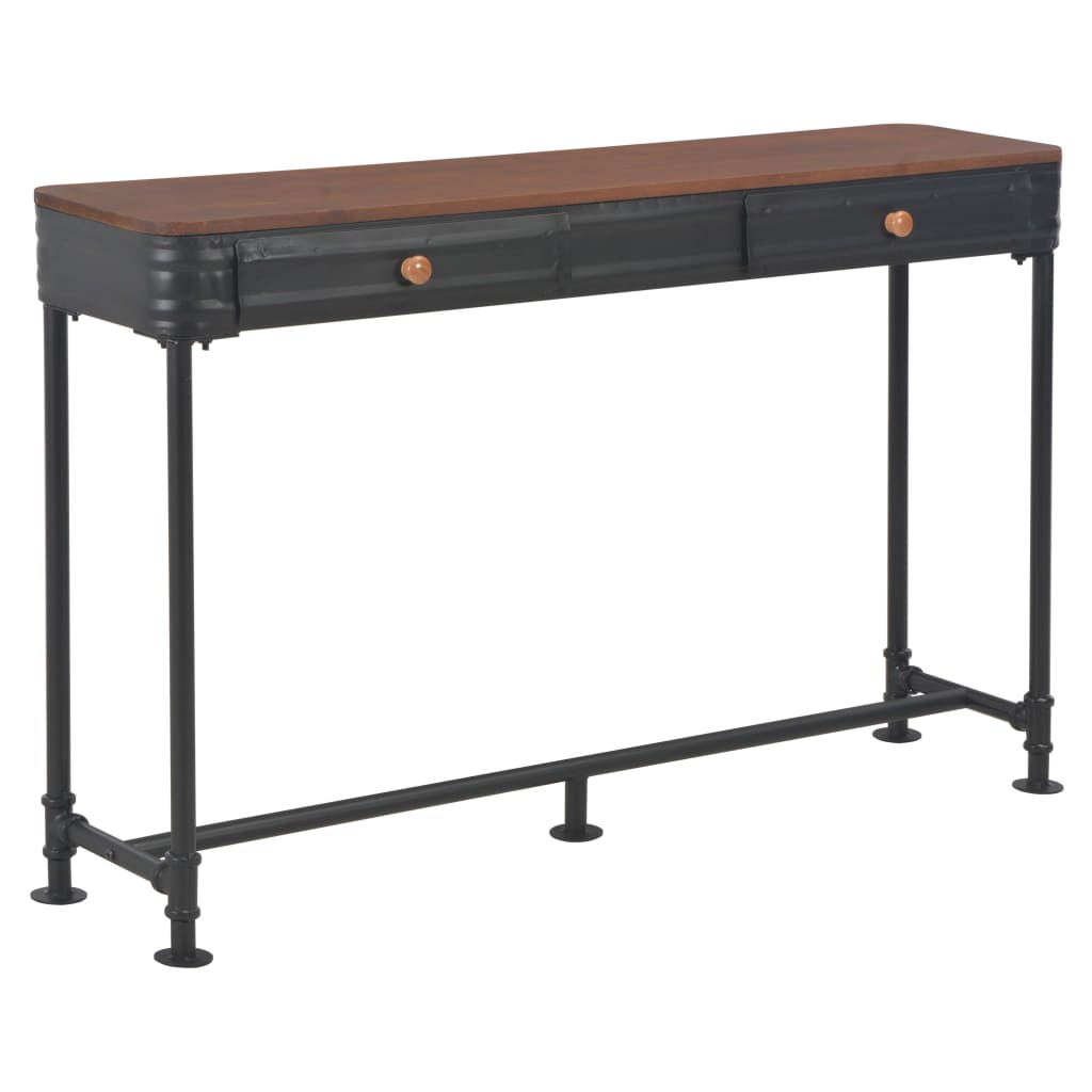 Tavolo Consolle 2 Cassetti 120x30x75 cm in Massello di Abete