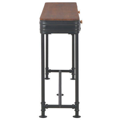 Tavolo Consolle 2 Cassetti 120x30x75 cm in Massello di Abete