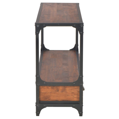 Mobile TV con 3 Cassetti 120x30x60 cm in Legno Massello di Pino