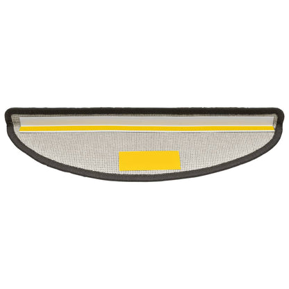 Tappetini per scale 15 pz 56x17x3 cm Grigio scuro Semicircolari