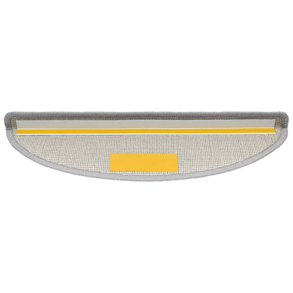 Tappetini per Scale 15 pz Grigio Chiaro 56x17x3 cm