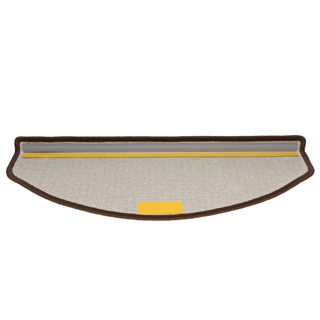 Tappetini per scale 15 pz 65x24x4 cm Marrone caffÃ¨ Semicircolari Grandi