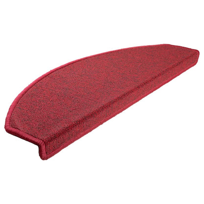 Tappetini per scale 15 pz 65x24x4 cm Rossi Semicircolari Grandi