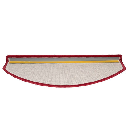 Tappetini per scale 15 pz 65x24x4 cm Rossi Semicircolari Grandi
