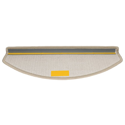Tappetini per scale 15 pz 65x24x4 cm tortora semicircolari grandi