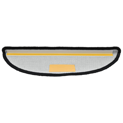 Tappetini per scale 15 pz 56x17x3 cm Nero Semicircolari