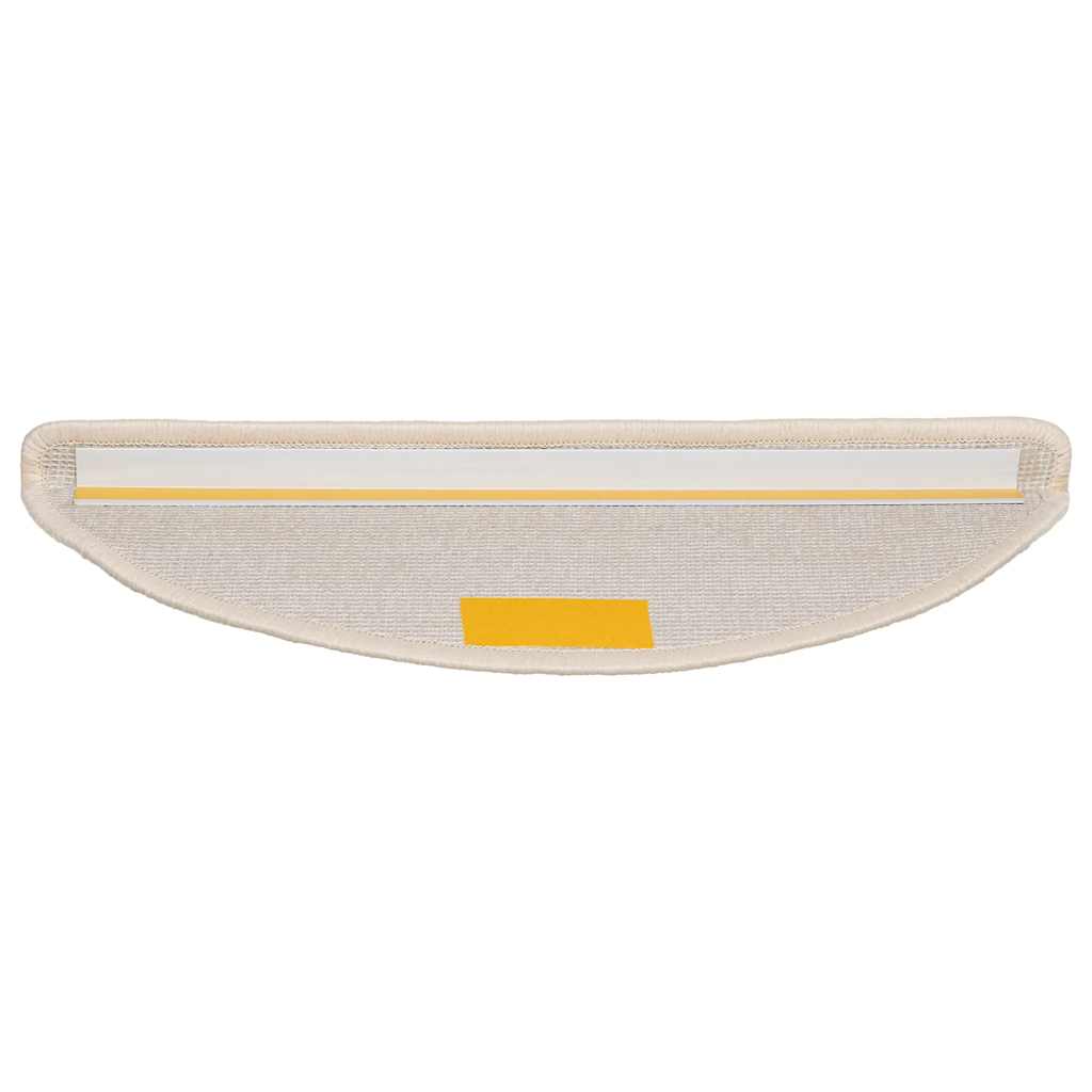 Tappetini per scale 15 pz 56x17x3 cm Bianco Semicircolari