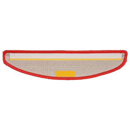 Tappetini per scale 15 pz 56x17x3 cm Rossi semicircolari