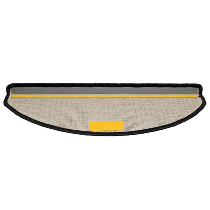 Tappetini per scale 15 pz 65x21x4 cm Nero Semicircolari Grandi