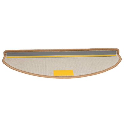 Tappetini per scale 15 pz 65x21x4 cm Beige Semicircolari Grandi