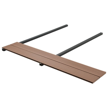 Pavimento Esterni WPC Pieno Accessori 26m² 2,2m Marrone Chiaro