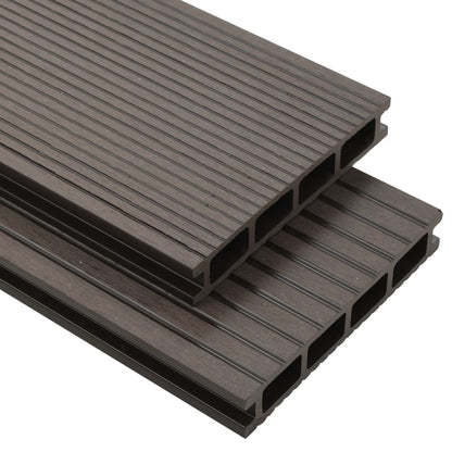 Pavimento Esterni in WPC Cavo Accessori 20m² 2,2m Marrone Scuro