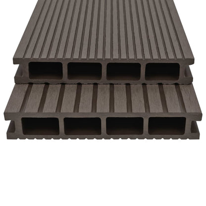 Pavimento Esterni in WPC Cavo Accessori 26m² 2,2m Marrone Scuro