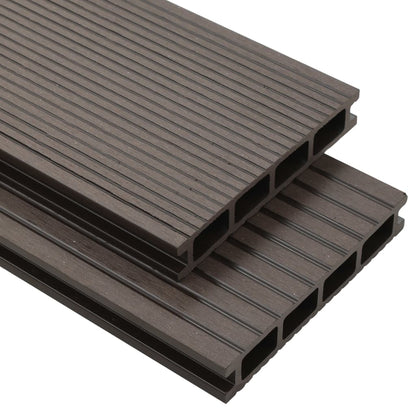Pavimento Esterni in WPC Cavo Accessori 20m² 2,2m Marrone Scuro
