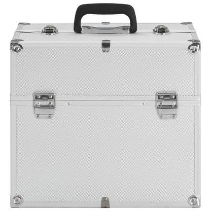 Valigia per Cosmetici 38x23x34 cm Argento in Alluminio