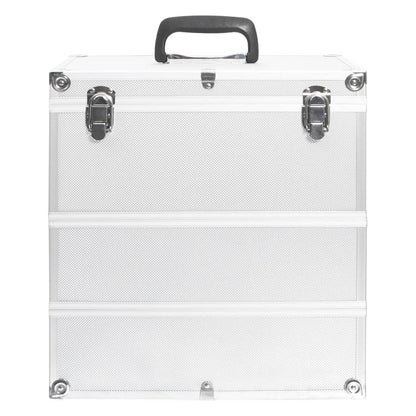 Valigia per Cosmetici 37x24x40 cm Argento in Alluminio