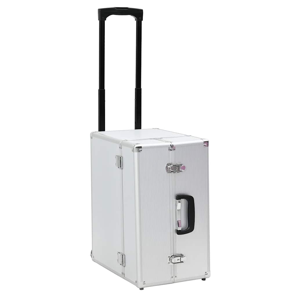 Valigia Trolley Pilota 47x39x27 cm in Alluminio Argento