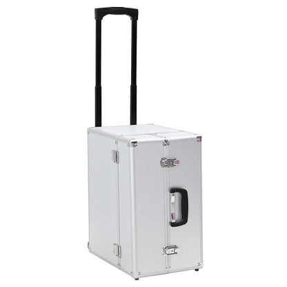 Valigia Trolley Pilota 47x39x27 cm in Alluminio Argento