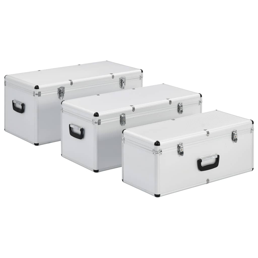 Valigette 3 pz in Alluminio Argento