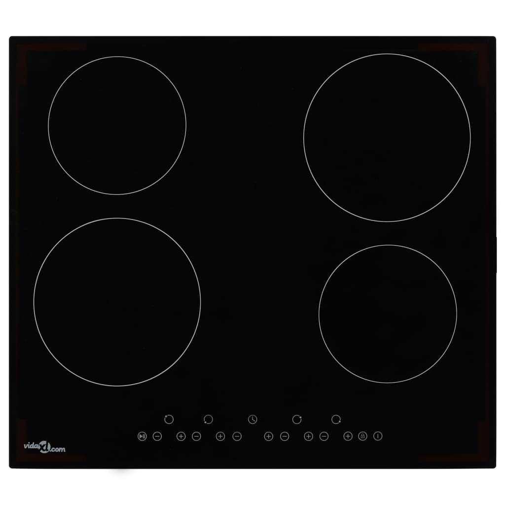 Piano Cottura in Ceramica con 4 Zone e Controlli Touch 6000 W