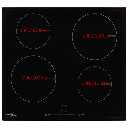 Piano Cottura a Induzione 4 Zone e Controlli Touch Vetro 7000 W