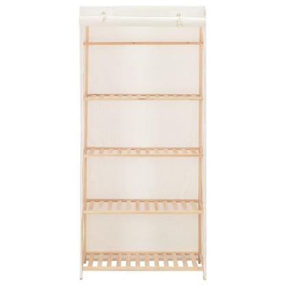 Armadio Bianco 79x40x170 cm in Tessuto