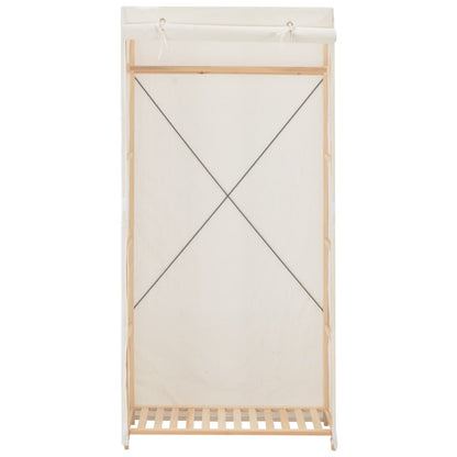 Armadio Bianco 79x40x170 cm in Tessuto