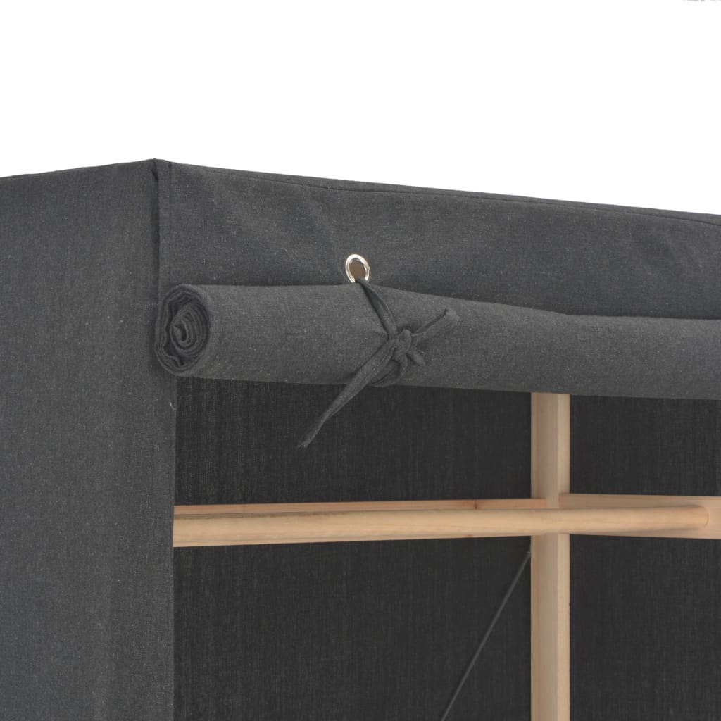 Armadio Grigio 79x40x170 cm in Tessuto