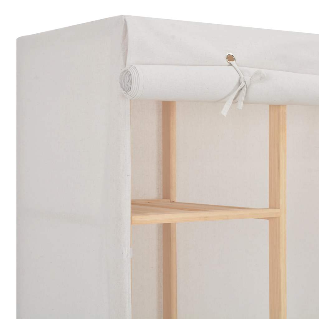 Armadio Bianco 135x40x170 cm in Tessuto