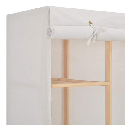 Armadio Bianco 135x40x170 cm in Tessuto