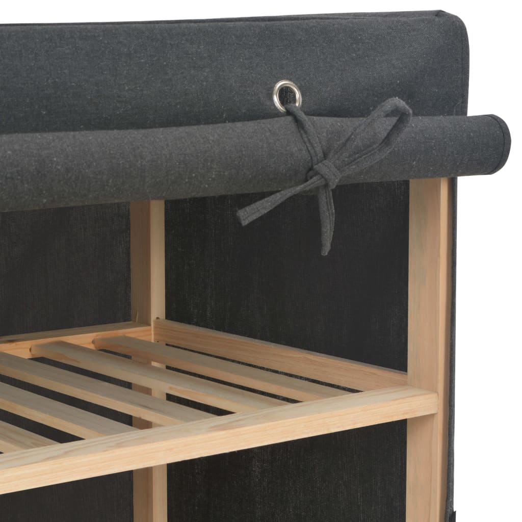 Armadio Grigio 135x40x170 cm in Tessuto