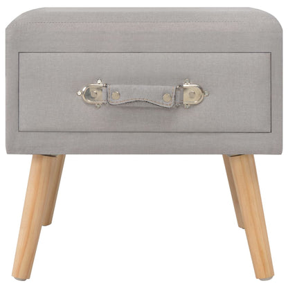 Comodino Grigio 40x35x40 cm in Tessuto