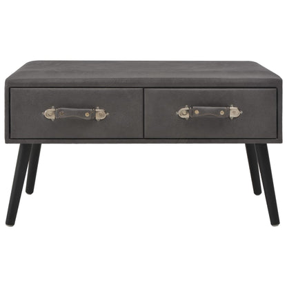 Tavolino da Salotto Grigio 80x40x46 cm in Similpelle