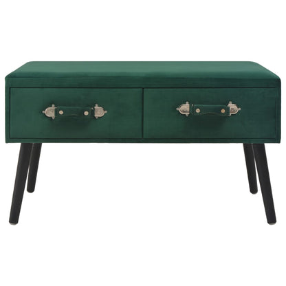 Tavolino da Salotto Verde 80x40x46 cm in Velluto