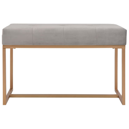 Panca 80 cm in Velluto Grigio