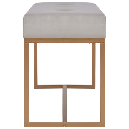 Panca 80 cm in Velluto Grigio