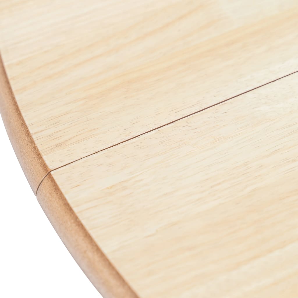 Tavolo da Pranzo Bianco e Marrone 106cm Legno Massello di Hevea