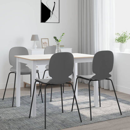 Tavolo da Pranzo Bianco e Marrone 114x71x75cm Massello di Hevea