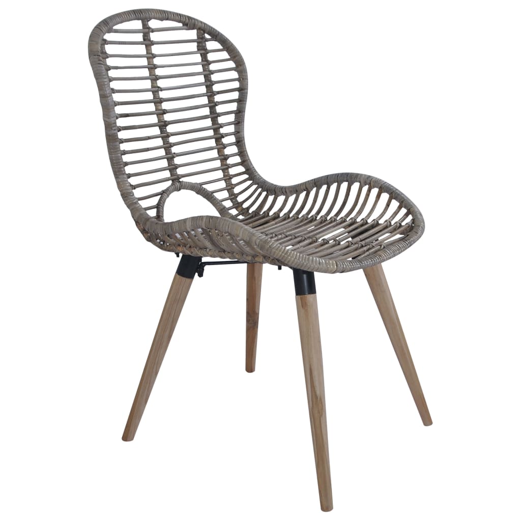 Sedie da Pranzo 6 pz Marroni in Rattan Naturale